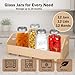 Ball Regular Mouth Mason Jars 32 oz. (12 Pack) - Pint Size Jars with Airtight Lids and Bands for Canning, Fermenting, Pickling, Meal Prep or DIY Decors and Projects Bundled with Peaknip Jar Opener