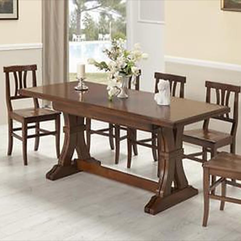 Vicentini arreda TAVOLO FRATINO ALLUNGABILE IN LEGNO MOD. FIOCCO NOCE SCURO ARTE POVERA (160x85 (340x85))