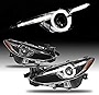 AKKON - [CX5 Style] For 2014 2015 2016 Mazda 3 Mazda3 LED Halo Projector Headlights Pair Black Housing