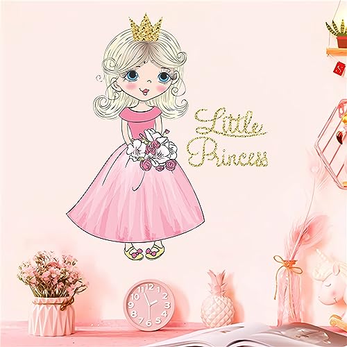 Vinilo Decorativo Princesa Rosa para Pared 30 cm x 90 cm miniatura 1