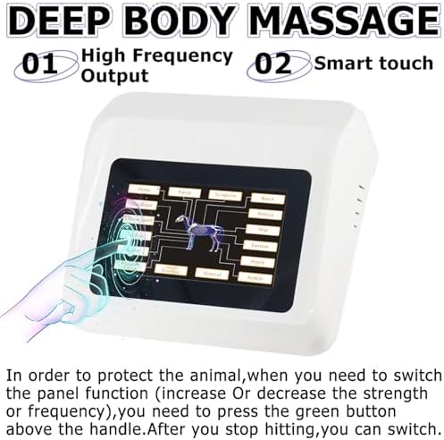 Pet Shockwave Therapy Machine for Pain Relief - 2025 Veterinary Device for Horses, Deep Tissue Treatment with 7 Interchangeable Heads