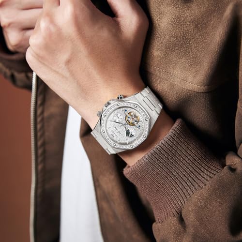 Image of OLEVS Automatic Mens Watches Self Winding Mechanical Business Luxury Dress Wrist Watch Stainless Steel Waterproof Luminous Day Date