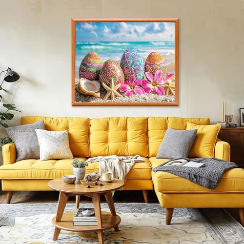 Pintar por numeros adultos playa cuadro DIY 50x70 cm con pinturas acrilicas 2