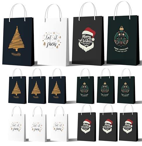 12 XXL Weihnachtstaschen Geschenktaschen Geschenktüten für Weihnachten:...