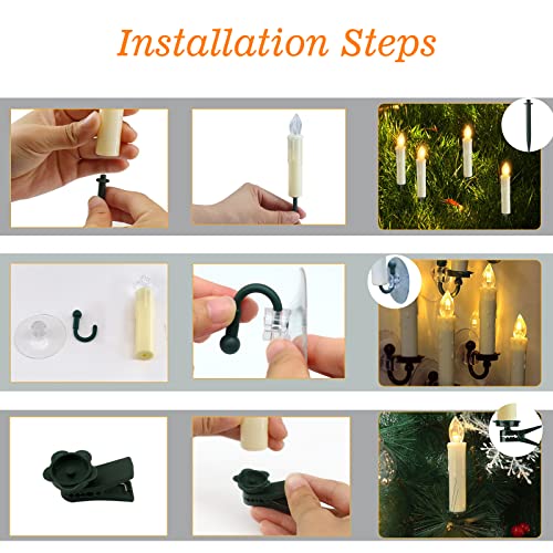 Pchero Christmas Window Candles, 10Pcs Large Size Battery Operated Led Flameless Taper Candles With Timer, Last Up To 200 Hours, Ideal For Home Indoor Outdoor Holiday Decorations #TOP5