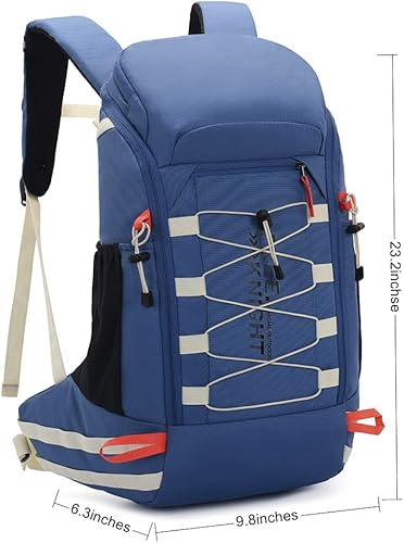 Miniatura 8 de Mochila de senderismo ligera e impermeable de 40L con cubierta de lluvia, mochila de viaje deportiva al aire libre para campamento, escalada, esquí,