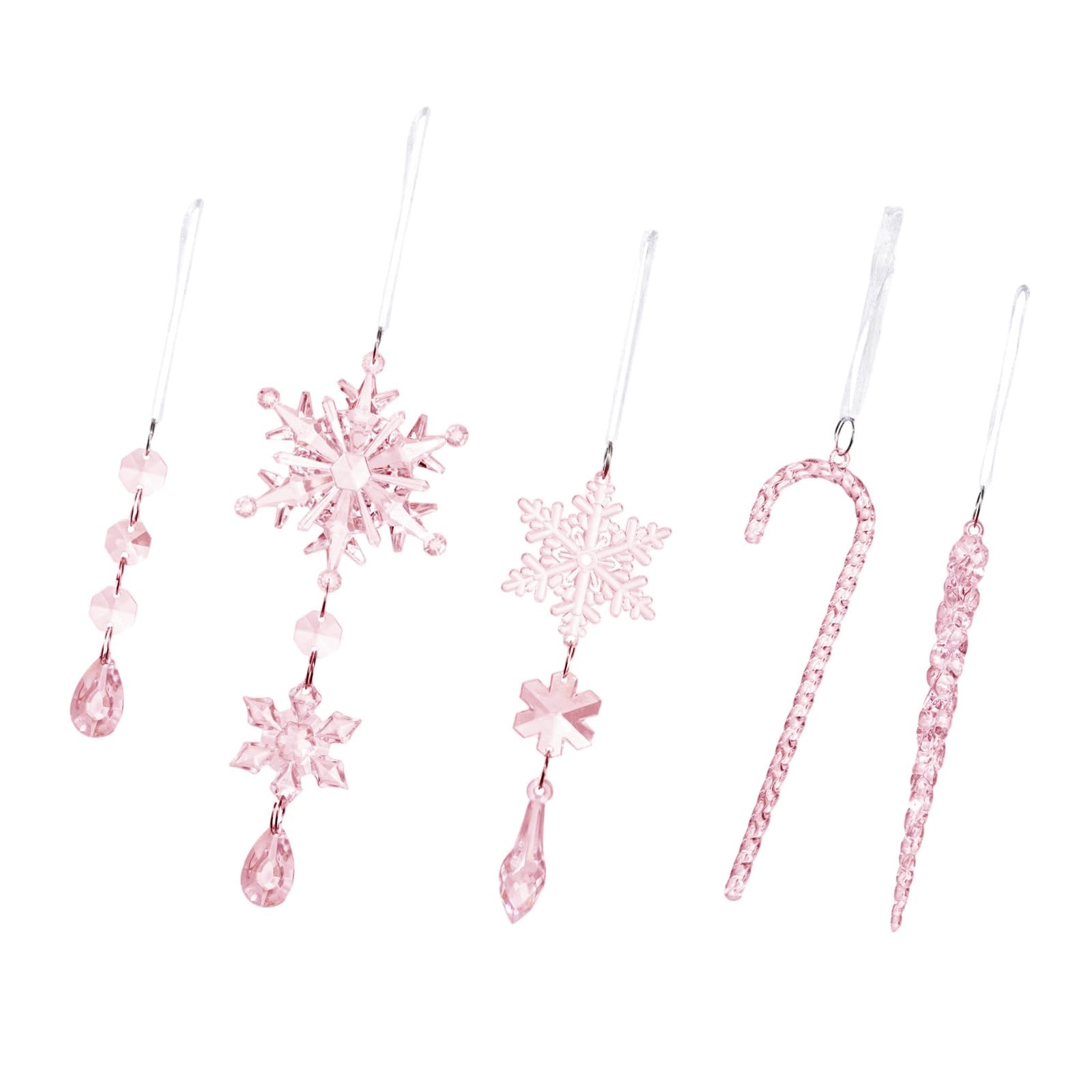 Buxuaaaa 20PCS Shatterproof Acrylic Ice Cones Ornaments – Christmas Tree Hanging Decor for Indoor Outdoor Holiday Parties Shatterproof Acrylic Ice Cones Ornaments