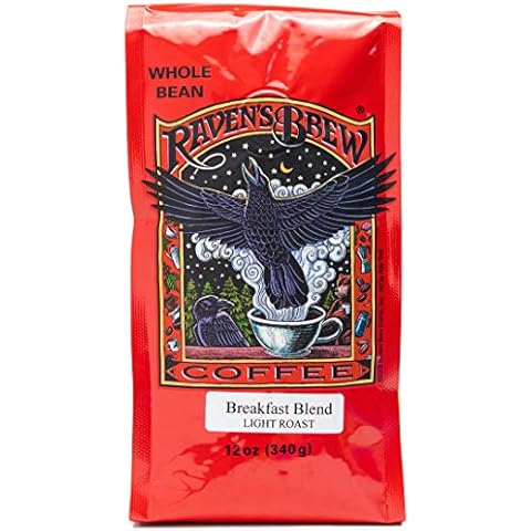 Raven's Brew Coffee Breakfast Blend 12oz Bag Cover