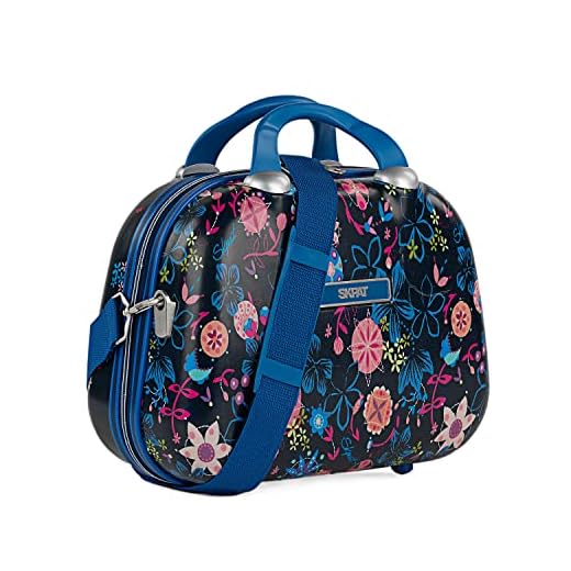 SKPAT - Neceser Mujer Rígido de Viaje Infantil Grande de Material Resistente y Ligero Policarbonato. Maleta de Aseo con Espejo 131535, Color Marino