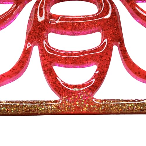 Dessous de verre coloré abeille paillettes table design