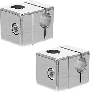 Baluue 2pcs Square Clamp Bracket Stainless Steel Clamp Holder Laboratory Cross Clamp Silver