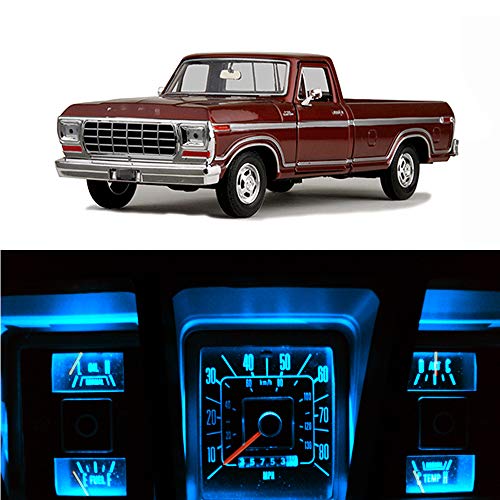 Image of WLJH Super Bright Ice Blue Dash Instrument Cluster Panel Gauge Lighst Backlighting Indicator Lamp Bulb Full Led Light Kit For Ford F150 F250 F350 1967-1979, Pack of 8 | 3030 SMD, 200lm, Gauge Illumination, Warning Indicators, Nighttime Readability, Plug and Play, Dimmable, 8-Pack