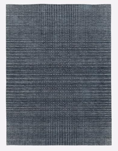 Capitola Rugs Hand Tufted Wool Graduated Dot Rug, Polka West Design, Various Sizes for Indoor use (Navy Blue, 8 X 10 Ft)