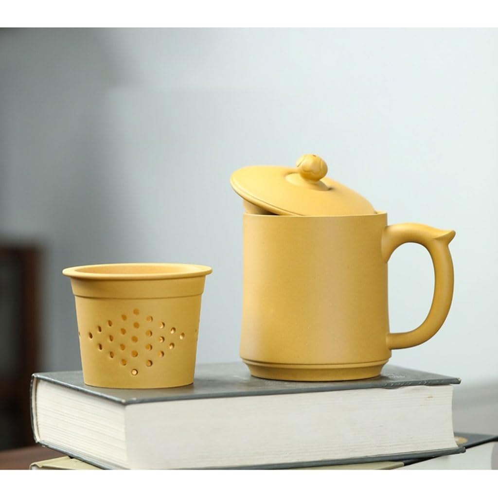 Matcha kubki prosty fioletowy kubek z piaskiem ręcznie wykonany z pokrywką do parzenia herbaty do użytku domowego 460 ml zestaw do herbaty popołudniowej herbaty kubek zaparzacz do herbaty