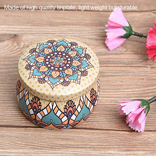 EBTOOLS Latas de Metal de Hojalata Vacías, Cajas de Almacenamiento Selladas, Cajas de Almacenamiento de Joyas, Latas de… - Imagen 8