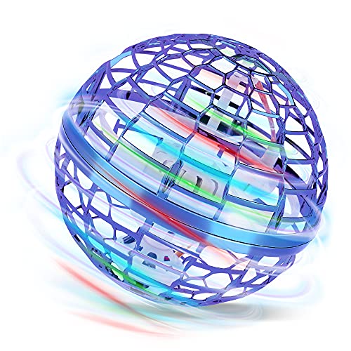 Outdoor Toys Flying orb with Kid Cool Toys Shape Magic Controller Mini Drone Flying Toy Flying orb Spinner 360Â° Rotating Spinning LED Lights for Kids Adults Indoor Outdoor -2022 Kids Outdoor Toys