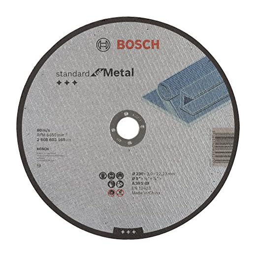 Bosch Accessories 2608603168 Disque à tronçonner à moyeu plat standard for metal A 30 S BF 230 mm 22,23 mm 3,0 mm