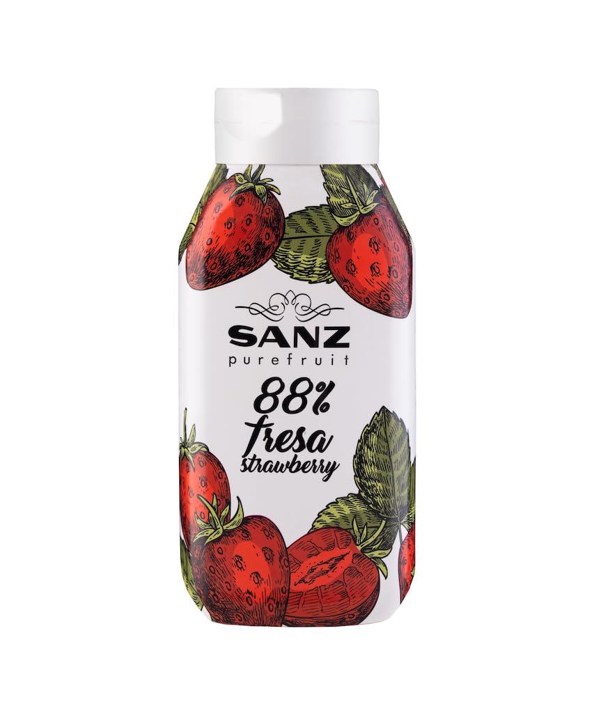 Sanz Puré de Fresa para cócteles, smothies, repostería, cocina ... - 670 ml
