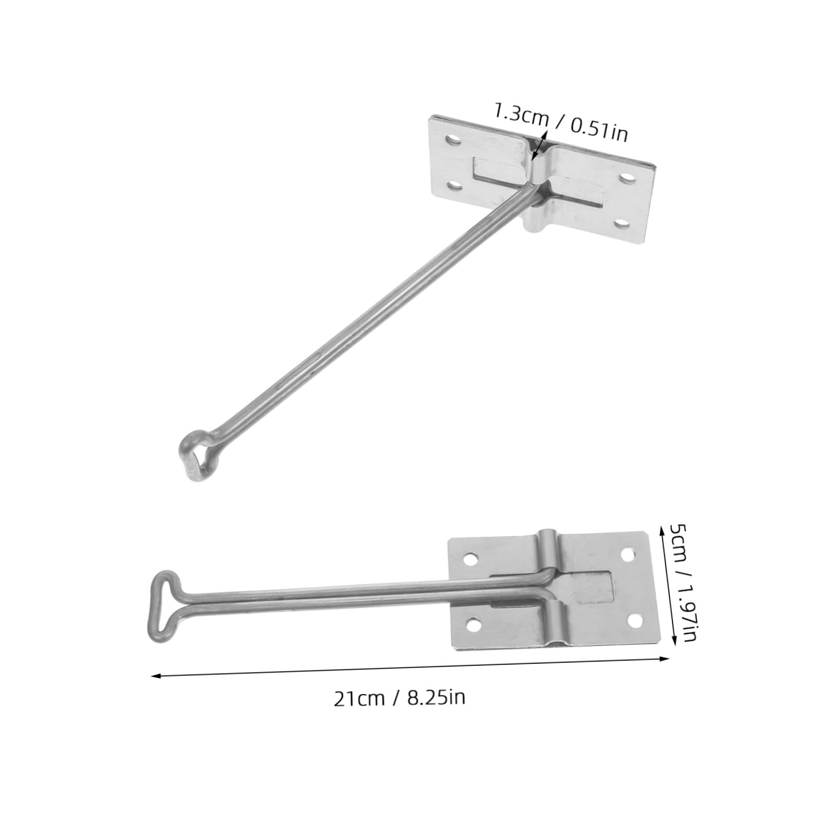 Gatuida 5 Juegos conectar accesorios rv para interior juego de puertas correderas pestillos soporte del pestillo de la puerta de rv kit de pestillo de puerta de remolque Acero inoxidable