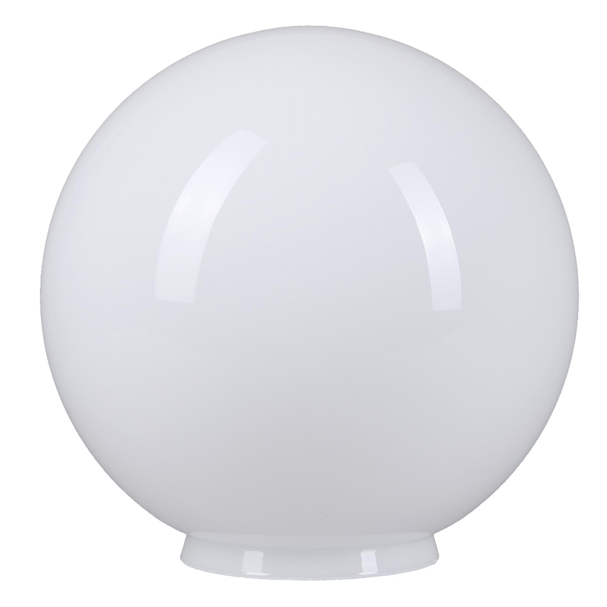 Kugelglas Weiß glänzend Ø 300mm Lampenglas Kragenrand Ersatzglas Leuchtenglas E27