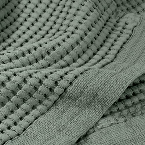 Gilden Tree Waffle Towel Set Quick Dry Thin | 2 Bath Towels | 2 Hand Towels | 2 Washcloths, Modern Style (Sage Grey) #TOP1