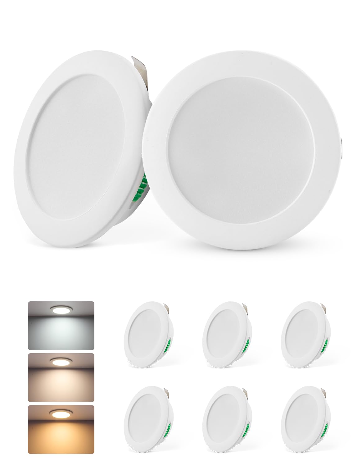 Faretti Led 12V Incasso Camper, 4W Faretto Cappa Cucina Foro 55mm 58mm 60mm, IP44 Impermeabile Spot Mobili Bagno, Illuminazione per Barca Campervan, Bianco Caldo Bianco Neutro Bianco Freddo, 6 Pezzi