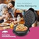 ADE Mini Waffeleisen Herzform | belgische Waffel | perfekt für eine Person, Party, Kindergeburtstag | hochwertige Antihaftbeschichtung | 550 W | schwarz