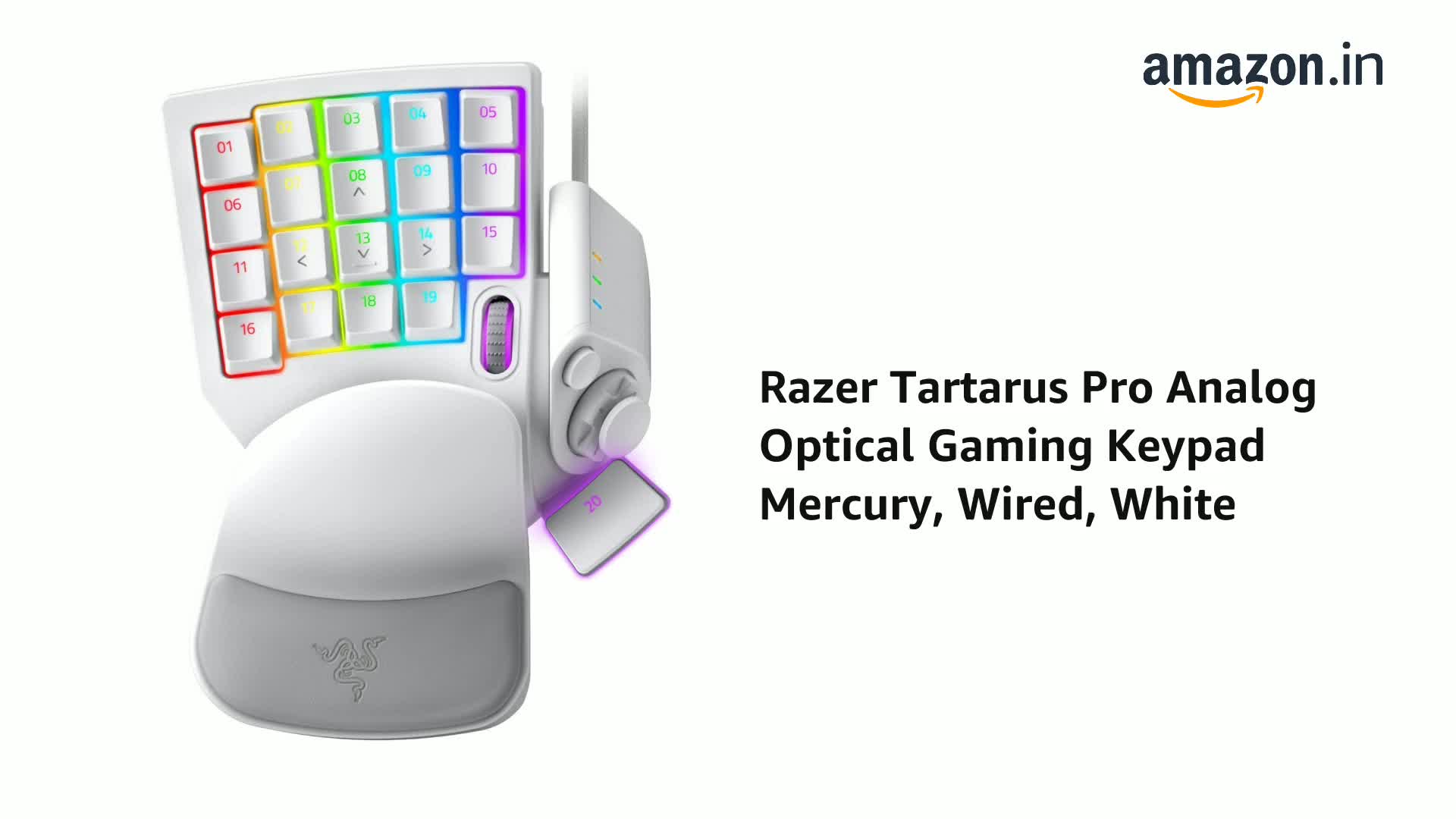 Razer TARTARUS PRO ホワイト Razer Razer Tartarus Pro - Mercury White Tartarus - 製品詳細