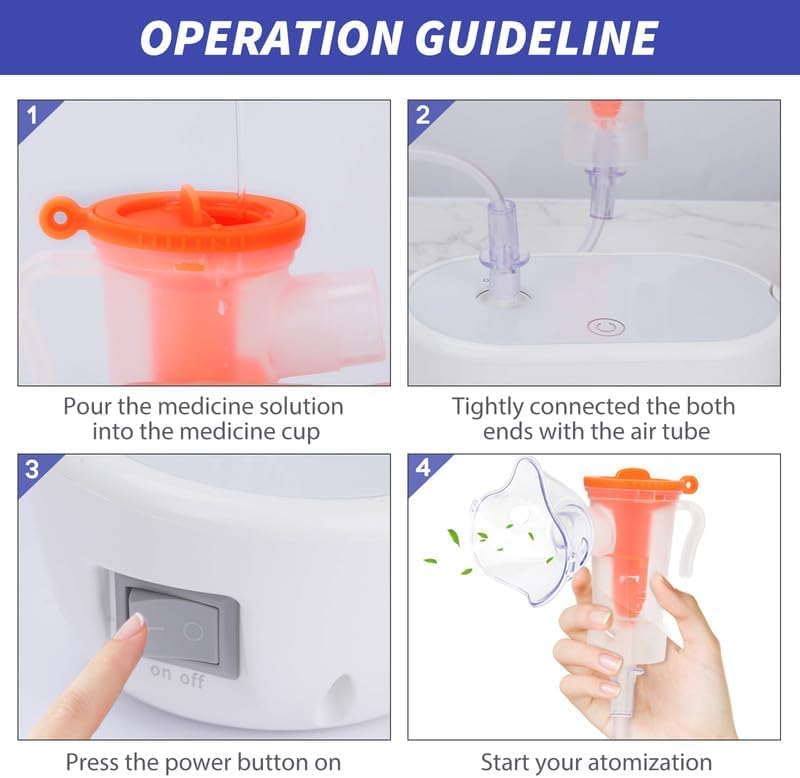 Aika AK-810 Portable Nebulizer Steamer Machine for Adult and Kids Cold and Cough for Home Use Low Noise Compressor Nebuliser Machine with 1 Year Warranty (1 Piece) Aika AK-810 Portable Nebulizer Steamer Machine for Adult and Kids Cold and Cough for Home Use Low Noise Compressor Nebuliser Machine with 1 Year Warranty (1 Piece)