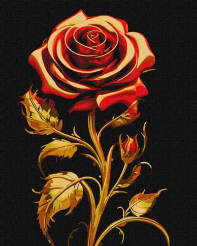 IDEYKA Um símbolo de beleza com cores metálicas extra, pintura por números para adultos, fácil de pintar por números, pintar por números adultos com moldura, bricolage como presente, 40 Bronzeado 50