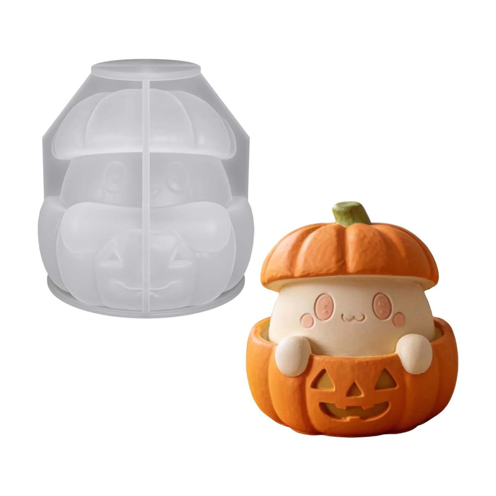 Hredyqw Ghostly Pumpkin Candle Silicone Halloween Themed Silicone For Handmade Candle Soap Making Home Decoration