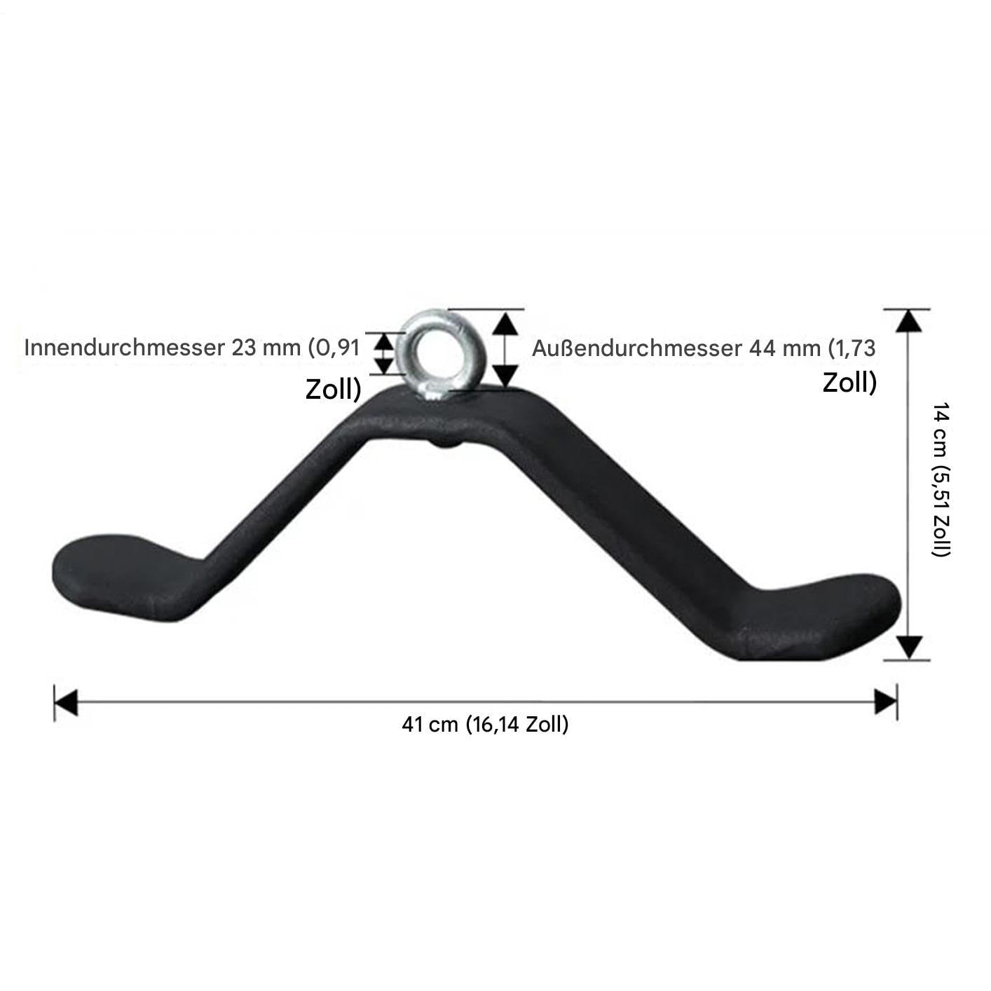 Lat Pull Down Bar, Triceps Bars, 40 x 15,51 cm, wielofunkcyjne uchwyty na mięśnie, wytrzymała płyta stalowa, drążek do treningu siłowego, do treningu w domu, fitnessu, treningu siłowego