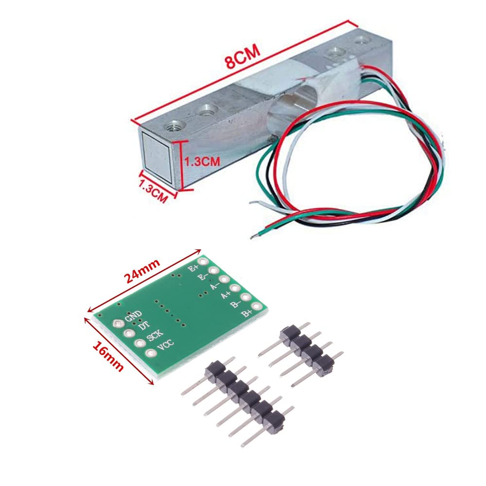 KIT MODULO HX711 CON CELDA DE CARGA DE 1KG