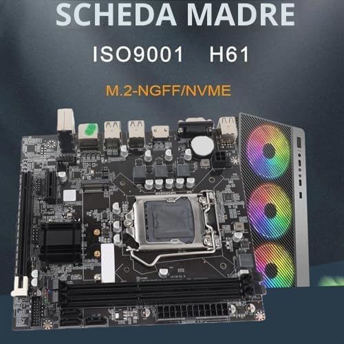 Scheda Madre Desktop Scheda Madre ATX per Presa LGA 1155 I3 I5 I7 DDR3 M.2 NVMe NGFF 6 USB2.0 100 Mbps LAN per Elaborazione e Giochi Ad Alte Prestazioni