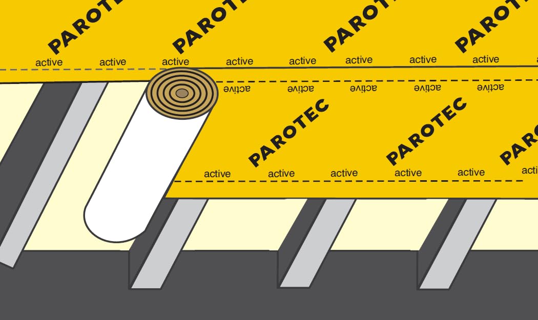 Membrana climática, barrera de vapor, barrera de vapor activa Parotec Aktiv (1 rollo de 75 m2)