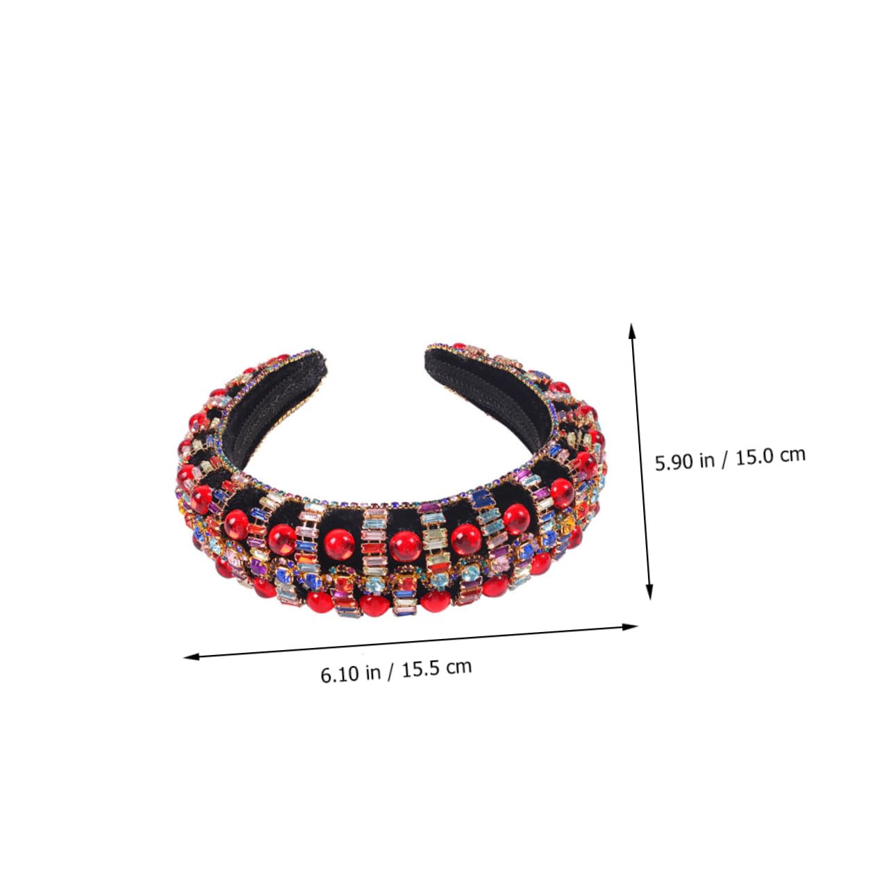 Beavorty 3stücke Retro Hochzeits Haarschmuck Mit Strass Breiter Haarreif Für -stil Haaraccessoires Mit Rubinen Für Besondere Anlässe