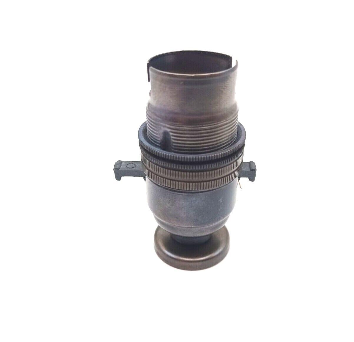 Switched Pedestal Lamp Holder Antique Brass Choice of Heights (63mm)