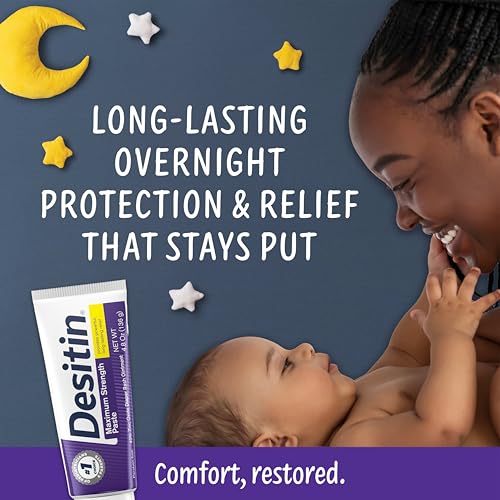 Image of Desitin Maximum Strength Paste, 40% Zinc Oxide Paste, Diaper Rash Healing Ointment for Immediate Relief, Dermatologist Pediatrician Tested, Helps Heal Diaper Rash, Protects Up to 12 Hours, 4.8 Oz Tube