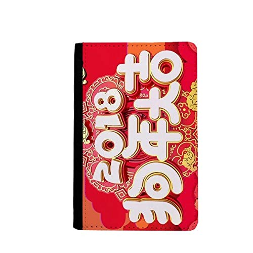 Portefeuille de voyage pour passeport Happy en porcelaine rouge classique et finitions soignées