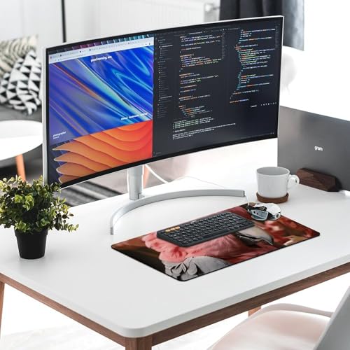 Tapis de souris imperméable grande taille antidérapant rose - 6