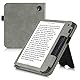 kwmobile Flip Hülle kompatibel mit Tolino Vision 6 - Handschlaufe - Cover Grau