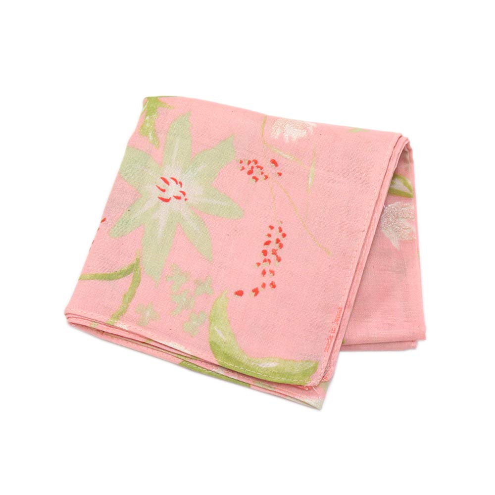 Amazon Co Jp Sumau Nani Iro 大判ハンカチ 大花ピンク ホーム キッチン