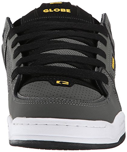 Image of Globe Mens Fusion Skate Shoes, Charcoal /Black /Yellow, 13 M US