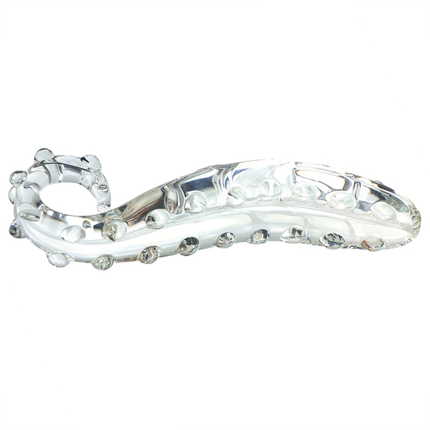 B+c,FUJIEYU Matériel de cristal de verre borosilicon de 17CM long avec le matériel lisse manuel de massage de courbure de bosse