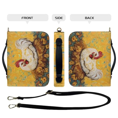 Bible Cover with Handle, Bible Case for Women,Leather Scripture Carrying Case with Straps Fit for Most Standard Size Bibles4