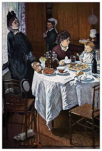 ArtPlaza Monet Claude-The Lunch Panel Decorativo, Madera MDF, Multicolor, 60x90 Cm