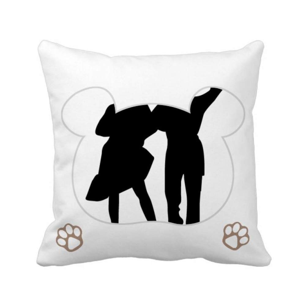 Housse de coussin carrée ours Duet Dance pour décoration de sport