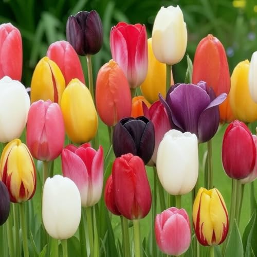 25 x Riese Darwin Hybrid Tulpen Frühlingsmischung | Exklusive Tulpenzwiebeln aus Holland | Mindestens 5 verschiedene Sorten und Farben | Winterharte und mehrjährig Tulpen für Garten, Töpfe und Balkon