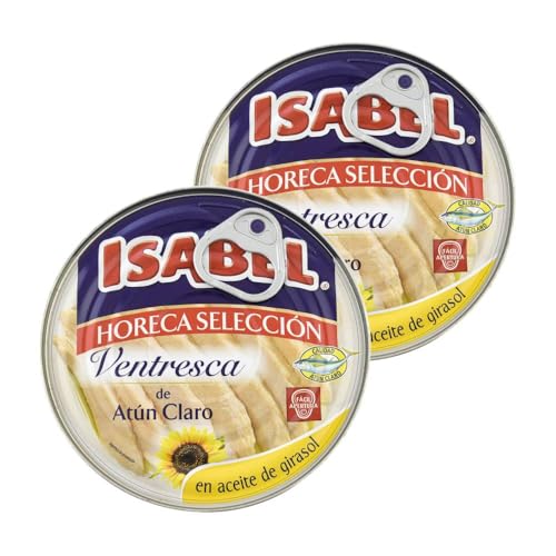Ventresca de atún claro en aceite de girasol Isabel 522 g pack de 2