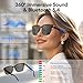AI Smart Glasses, Bluetooth 5.4 Translation Glasses with 144 Language & Accents, Blue Light Filtering Lenses, Multifunctional Smart Glasses for Men Women, Travel Meeting Trade Business HY-C8 Black